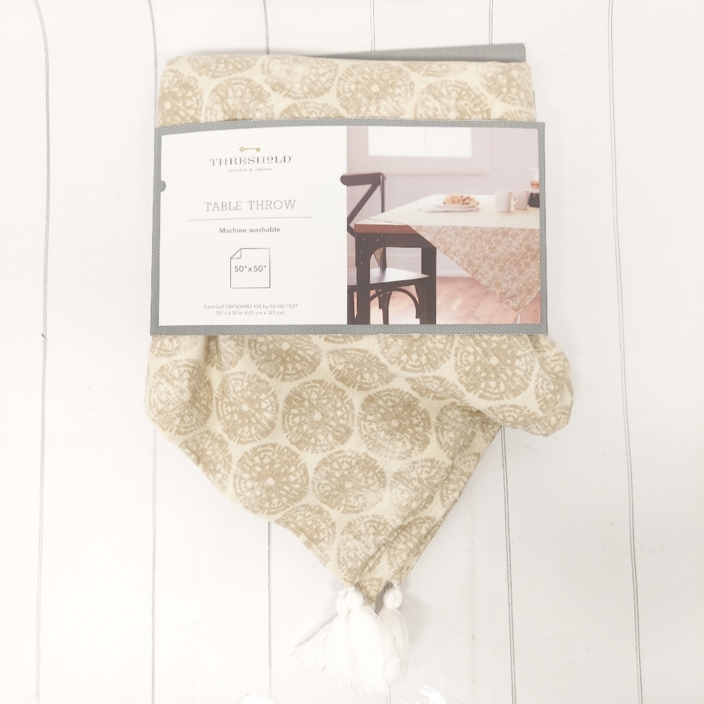 Threshold Beige Table Throw
